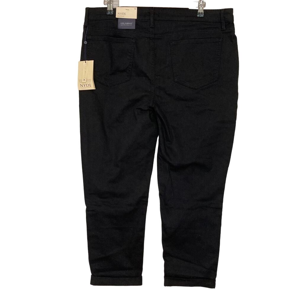 A618014 NYDJ Margot Girlfriend Black 14 - Picture 4 of 6